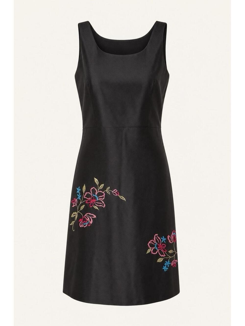 Sag Harbor Black Floral Embroidered Sleeveless Dress Size 14P NWT MSRP $49.99 - Picture 1 of 9